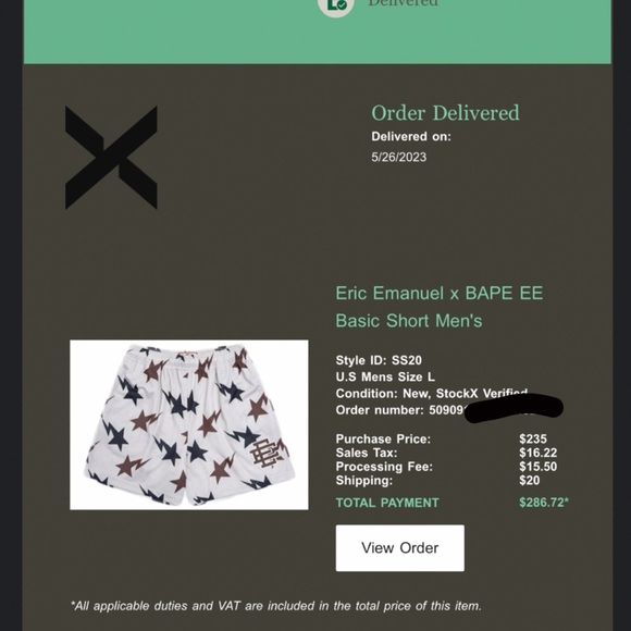 Eric Emanuel x BAPE EE Basic Short Men - Picture 5 of 5